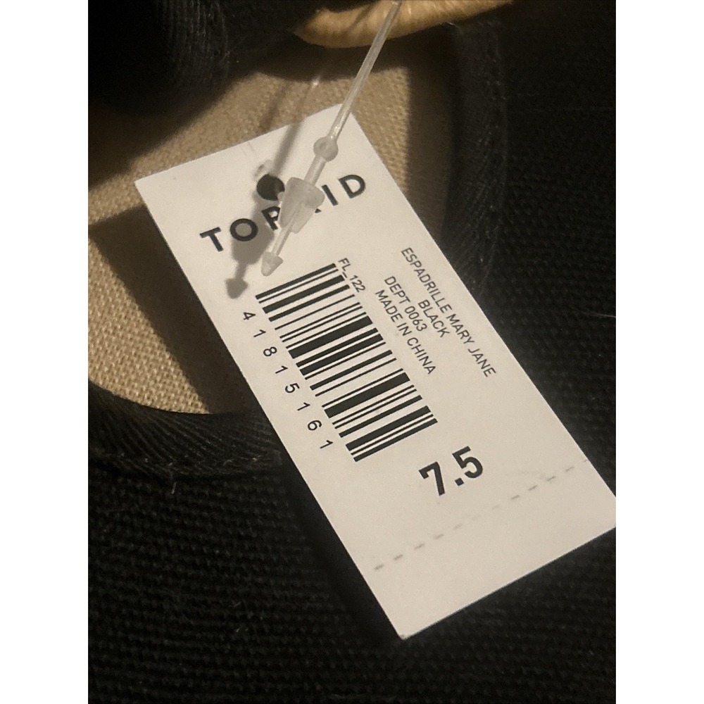 Torrid Black Tan Espadrille Flats Black Tan 7.5 Nwob - Picture 8 of 8